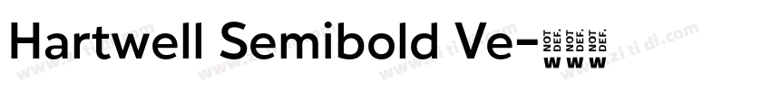 Hartwell Semibold Ve字体转换